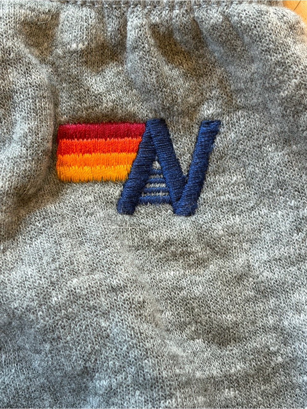 Aviator Nation Sweatpants Heather Grey Rainbow Logo on Leg size small - Picture 9 of 9